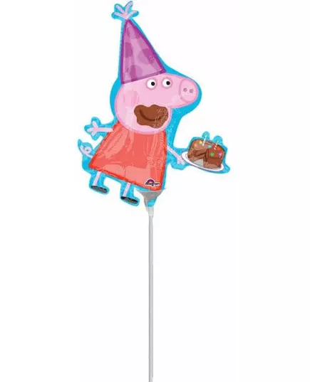 Liten aluminiumballong Peppa Pig™ 25 x 33 cm