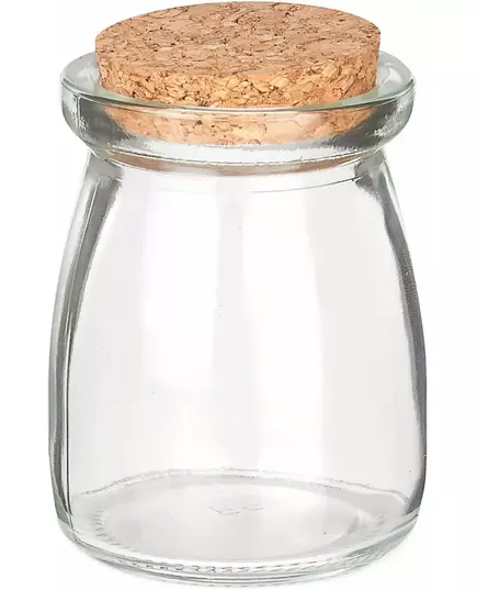 Liten glasburk med kork 8 cm