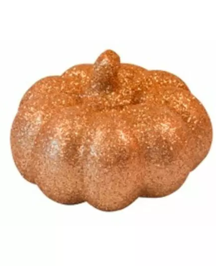 Liten orange glitterpumpa 6,5 cm