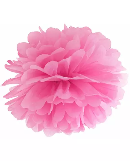 Fuchsiafärgad papperspompon att hänga upp 25 cm