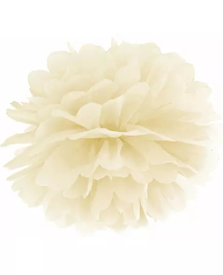 Hängande papperspompon crème 25 cm