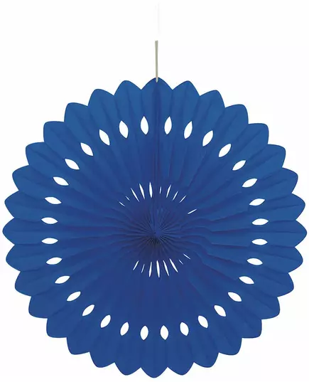 Mörkblå pappersrosett 40 cm