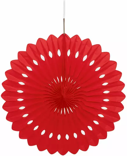 Röd rosett att hänga upp 40 cm
