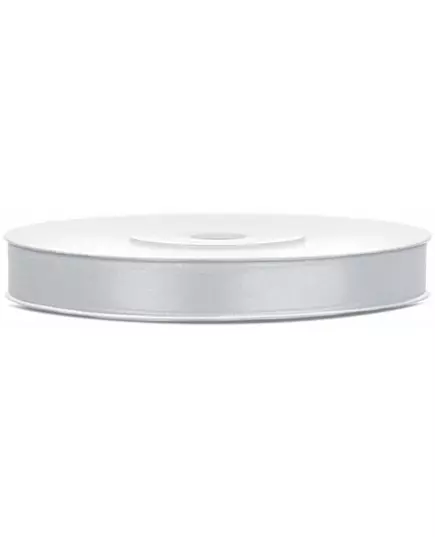 Satinband silverfärgat 0,6 cm x 25 m