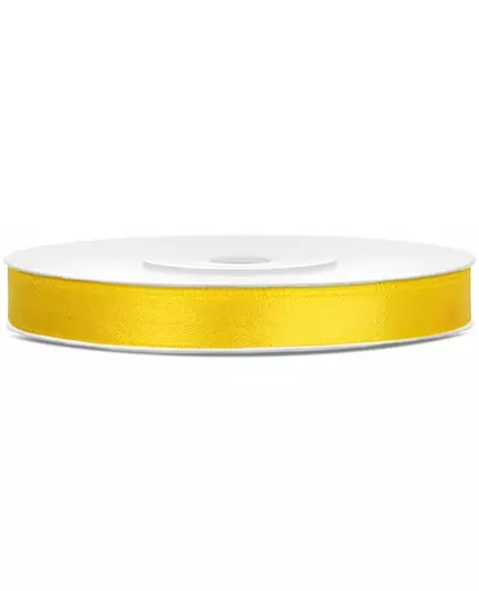 Gult satinband 0.6 cm x 25 m