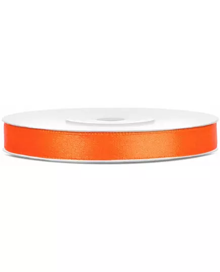 Orange satinband 6 mm, 25 meter