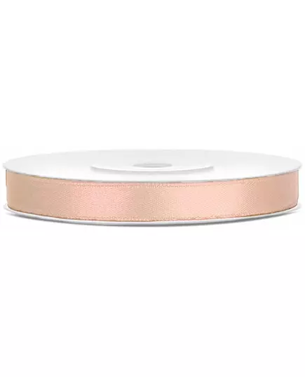 Ljus persikofärgat satinband 0,6 cm x 25 m
