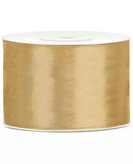 Ockraguldfärgat satinband 5 cm x 25 m