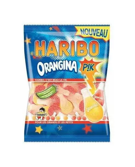 Godispåse Orangina Pik Haribo – 120 g