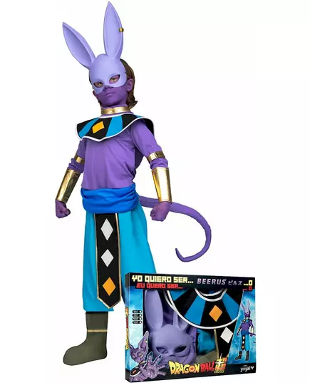 Maskeraddräkt med Beerus-mask från Dragon Ball™ barn