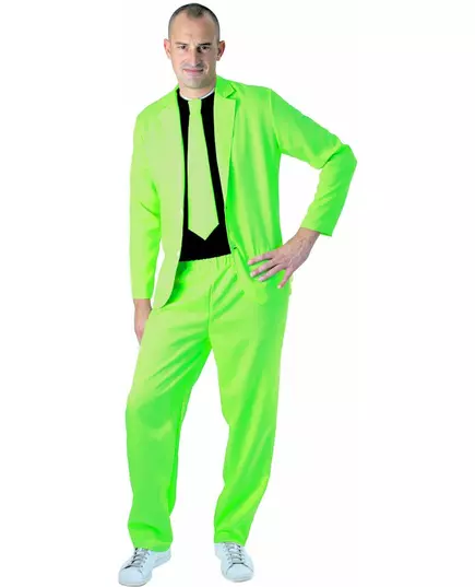 Neongrön fashionmaskeraddräkt vuxen