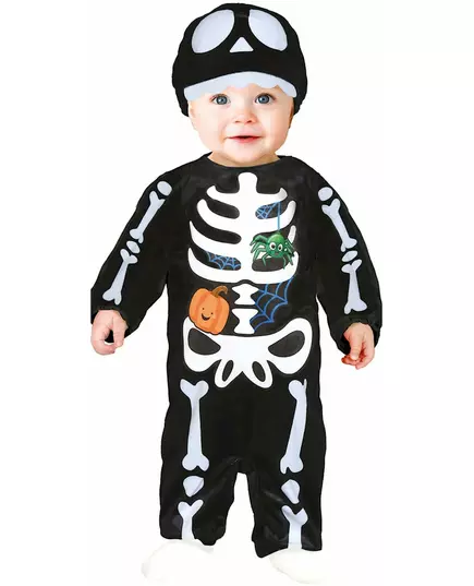 Bedårande skelettmaskeraddräkt för baby, Storlek: 12-18 månader (82 - 88 cm)