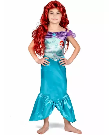 Enkel Ariel den lilla sjöjungfrun™-maskeraddräkt flicka, Storlek: 7-8 år (124 - 136 cm)