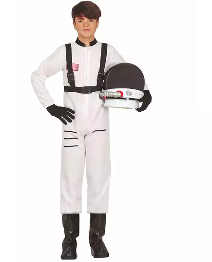 Vit astronautmaskeraddräkt ungdom