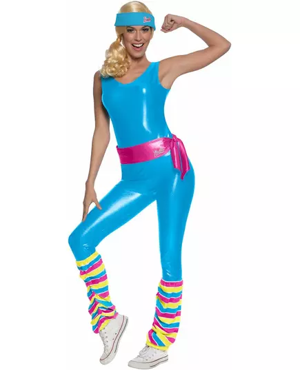 Barbie™-aerobicsmaskeraddräkt dam, Storlek: Large