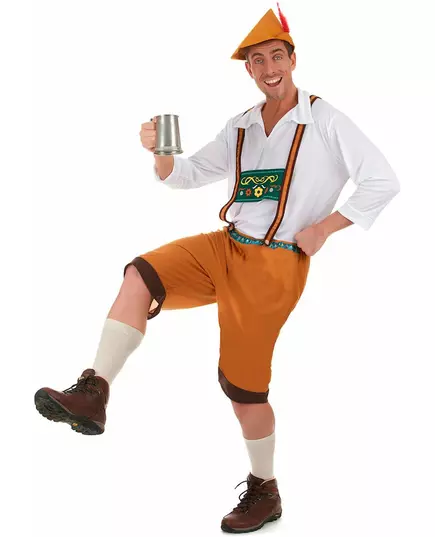 Bayersk brun maskeraddräkt herr, Storlek: Large