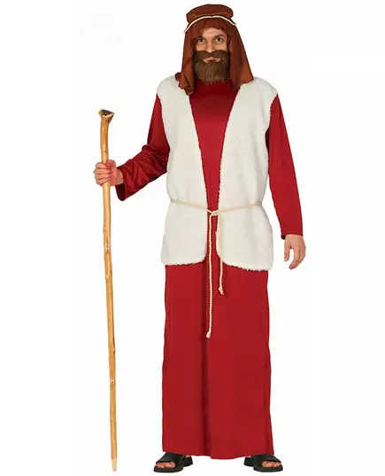 Röd herdemaskeraddräkt vuxen, Storlek: Medium (48-50)