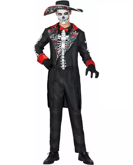 Dia de los muertos-maskeraddräkt herr