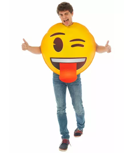 Emoji blinkning™-maskeraddräkt vuxen