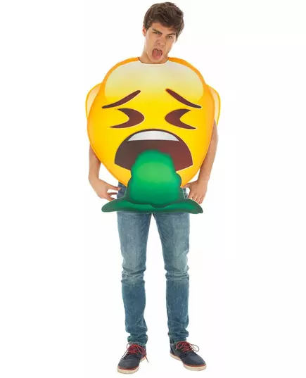 Emoji vomito™-maskeraddräkt vuxen