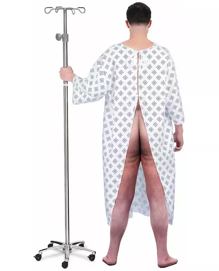 Humoristisk patientmaskeraddräkt vuxen