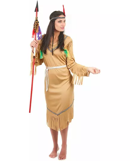 Lång indiansk klänningsmaskeraddräkt dam