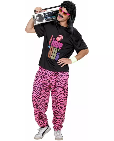 I love 80's joggingmaskeraddräkt herr, Storlek: Medium/Large