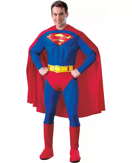 Lyxig Superman™-maskeraddräkt herr, Storlek: Medium