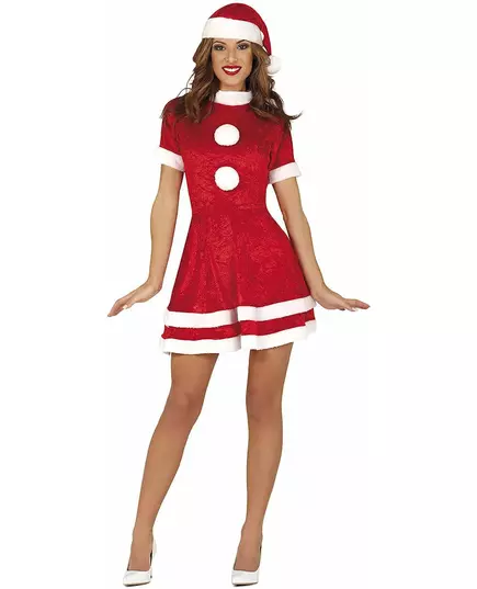 Sexig maskeraddräkt tomtemor dam, Storlek: X-Small/Small (36-38)