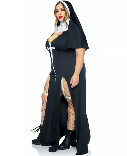 Sexig nunna-maskeraddräkt i stora storlekar dam, Storlek: X-Large/XX-Large (48-52)