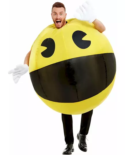 Uppblåsbar Pac-Man™-maskeraddräkt vuxen