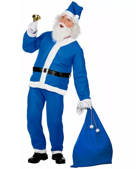 Blå jultomte-maskeraddräkt herr