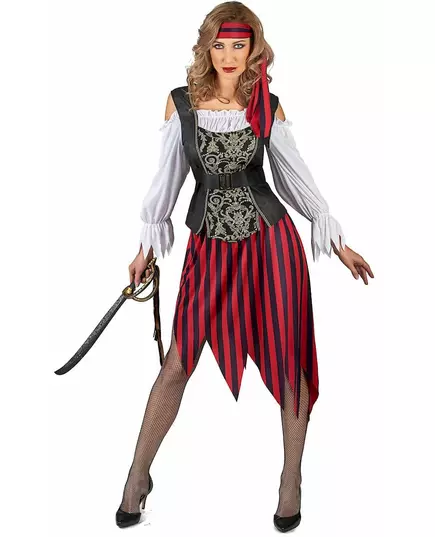 Pirathäxa maskeraddräkt dam, Storlek: Small