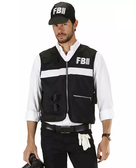 FBI-polis-maskeraddräkt vuxen, Storlek: Medium