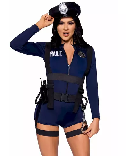 Sexig polisdräkt med shorts dam, Storlek: Large (44-46)