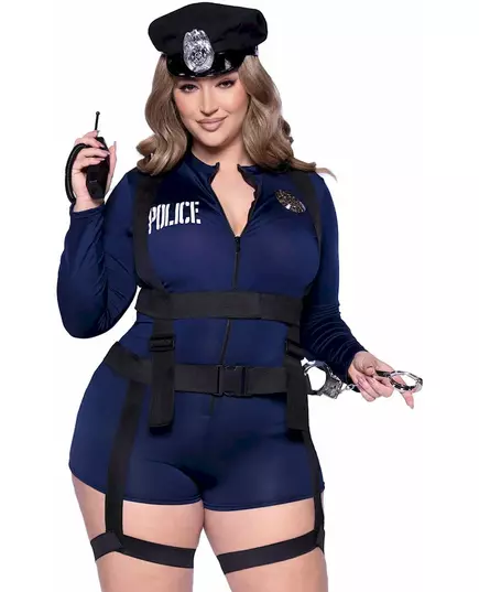Sexig deluxe-polisdräkt i stora storlekar för dam, Storlek: X-Large/XX-Large (48-52)