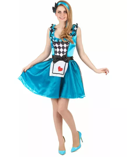 Alice i Underlandet-maskeraddräkt dam, Storlek: Small