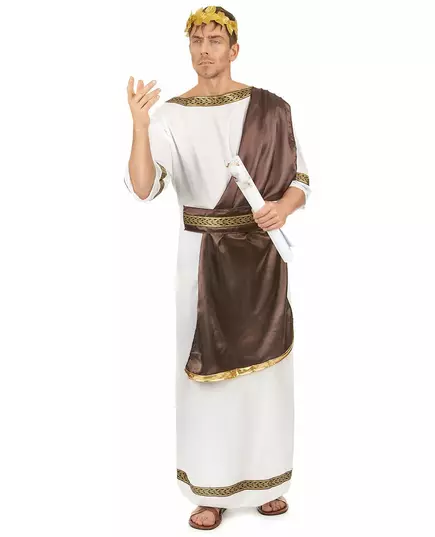 Brun romarmaskeraddräkt herr, Storlek: Medium
