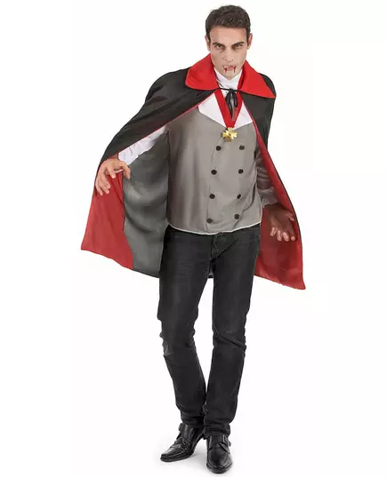 Grå vampyrmaskeraddräkt herr Halloween