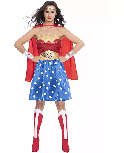 Klassisk Wonder Woman™-maskeraddräkt dam, Storlek: Small