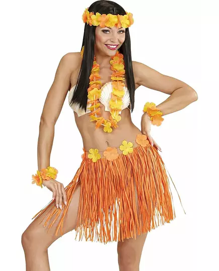 Hawaiianskt kit orange och gul vuxen