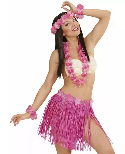 Rosa hawaiianskt kit för vuxna