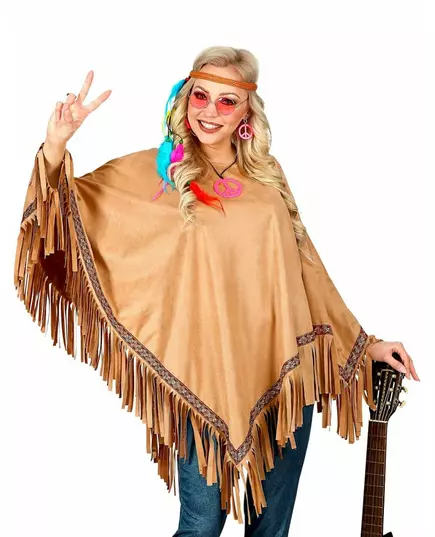 Lyxig indiansk poncho vuxen