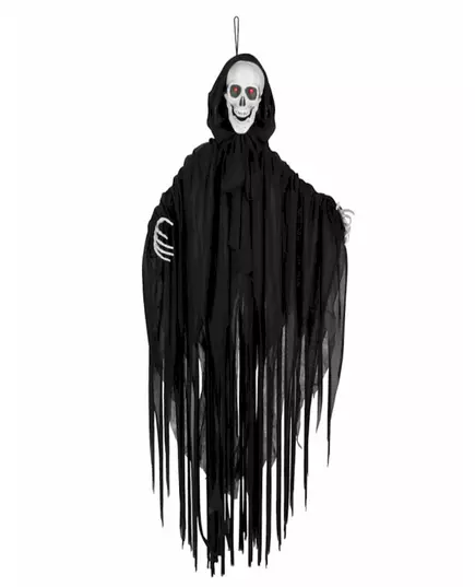 Lysande, ljud- och rörligt Halloween-skelett 90 cm