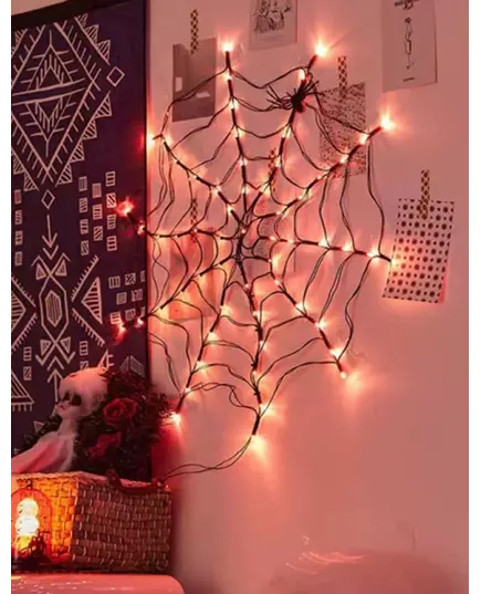Lysande LED-spindelnät 1 m