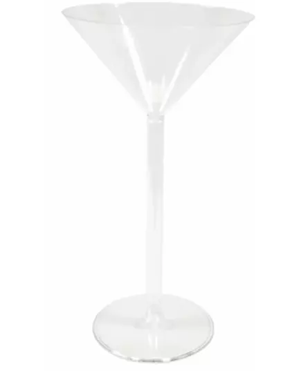 Plastvas på fot formad som ett jättestort martiniglas, 46 cm