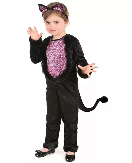 Maskeraddräkt katt med leopardtryck flicka