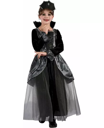 Fladdermusgrevinna-maskeraddräkt flicka, Storlek: 4-6 år (110-120 cm)