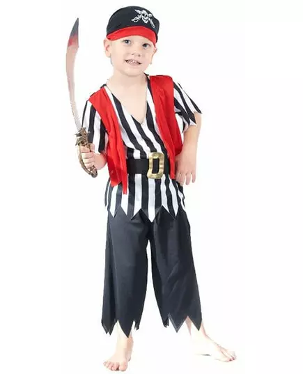Piratmaskeraddräkt med byxor pojke