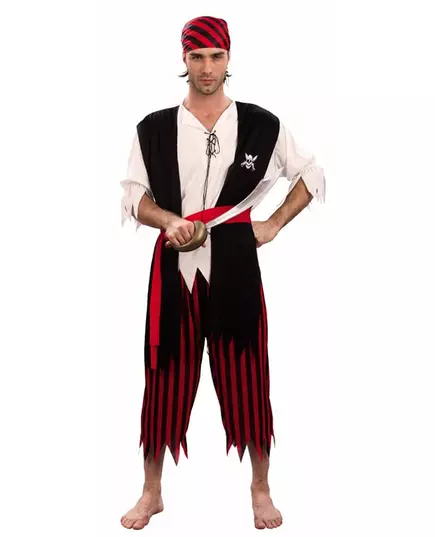 Piratkorsarmaskeraddräkt herr, Storlek: Small